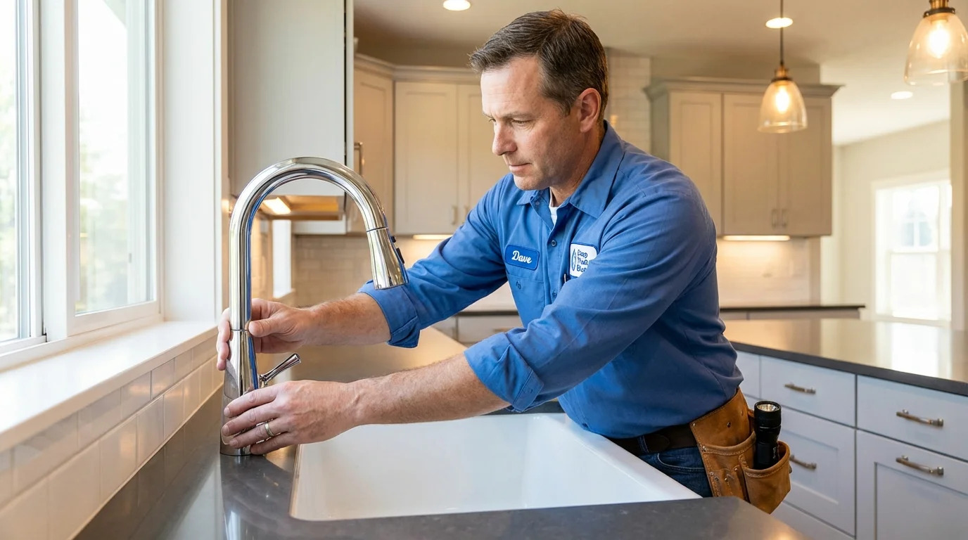 Kitchen faucet installation by Johns Plumbing LLC in Westland